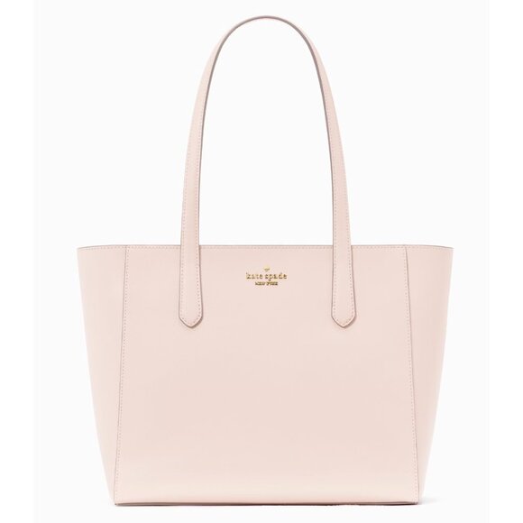 New Kate Spade Staci Medium Tote Saffiano Leather Powdered Sugar - Picture 1 of 5